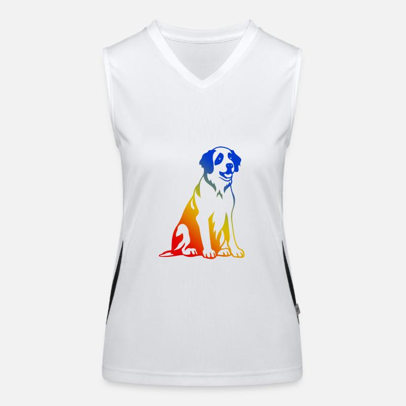 Chien Saint-Bernard Débardeur respirant contrasté Femme