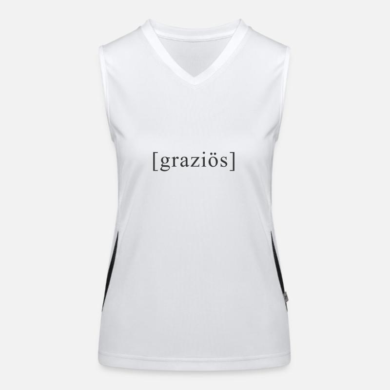 Graziös, grau Funktionelles Kontrast-Tank Top für Frauen