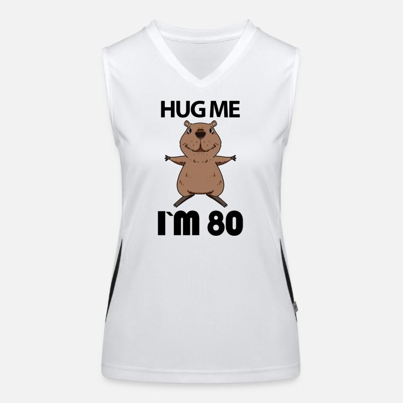 80 Birthday - 80 Years - Hug Women's Functional Contrast Tank Top