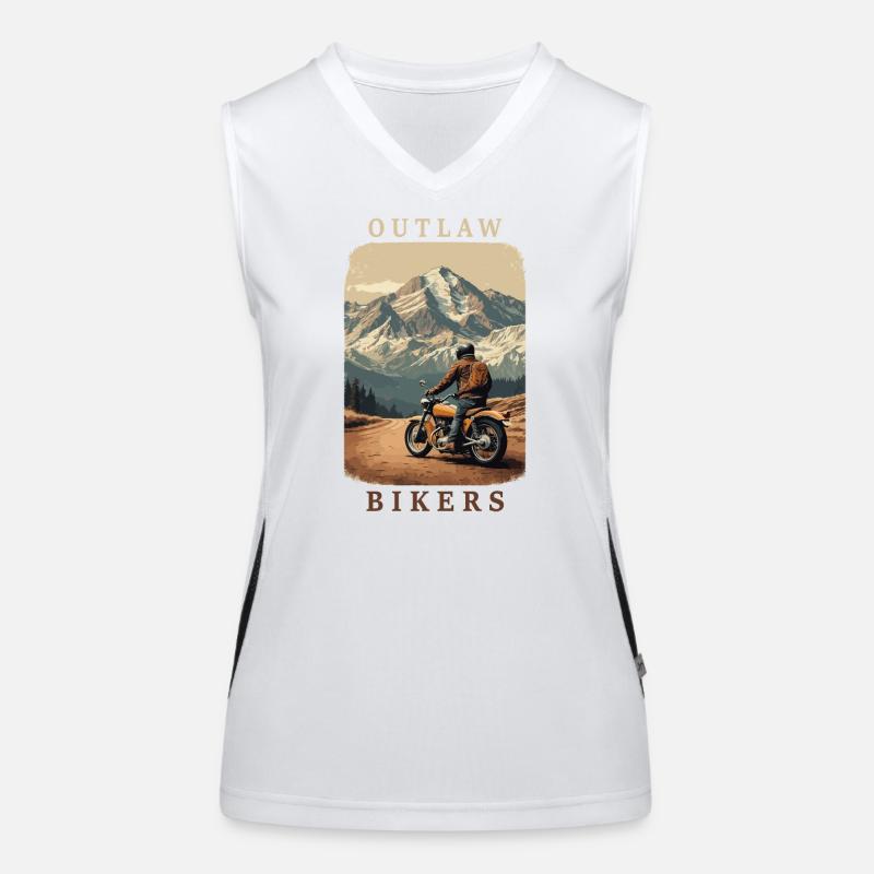 Geächtete Motorradfahrer Funktionelles Kontrast-Tank Top für Frauen
