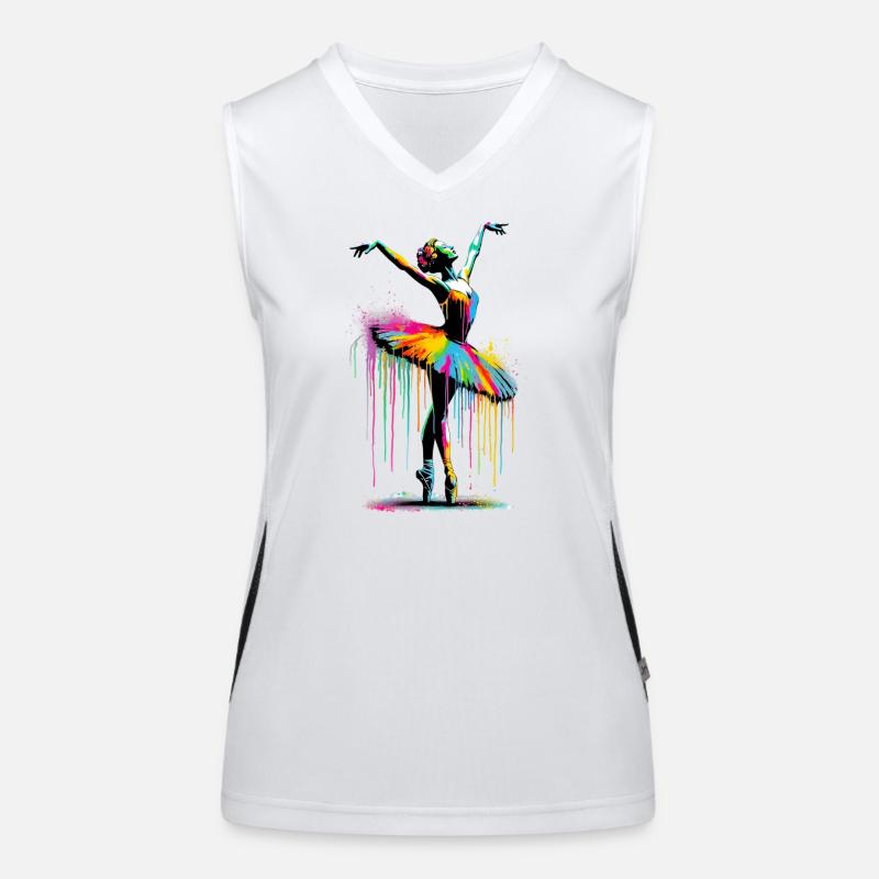 Danseuse de ballet avec tutu Débardeur respirant contrasté Femme