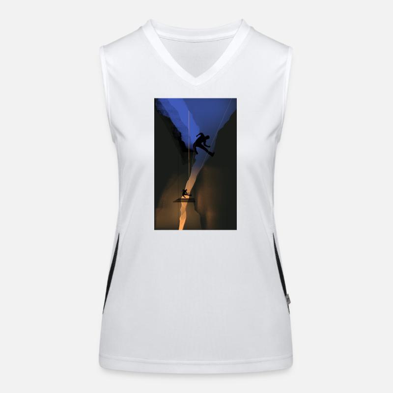 Height and depth: A captivating silhouette - Women's Functional Contrast Tank Top - white/black