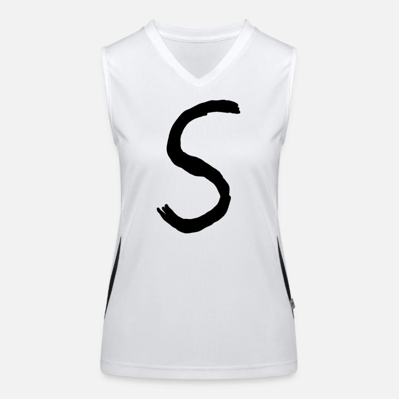 Buchstaben S Funktionelles Kontrast-Tank Top für Frauen