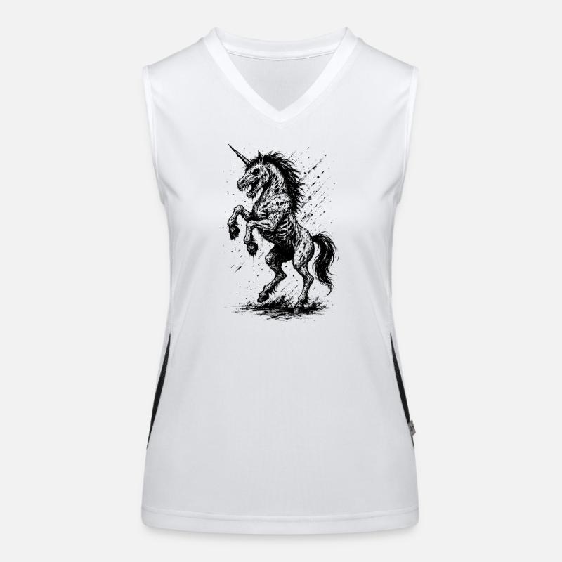 Einhorn Dämmerung Funktionelles Kontrast-Tank Top für Frauen