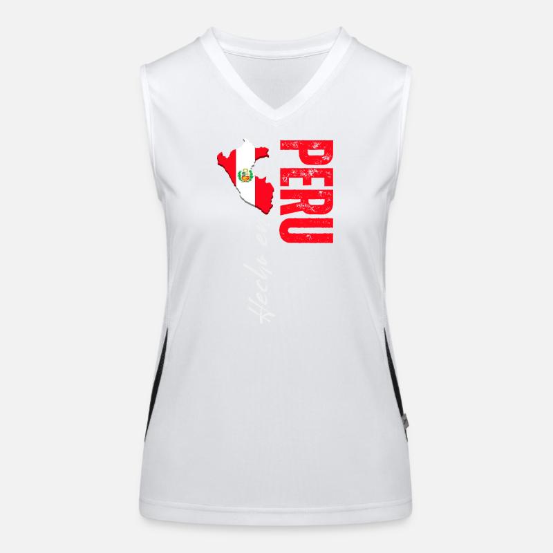 Hergestellt in Peru, vertikales Design Funktionelles Kontrast-Tank Top für Frauen