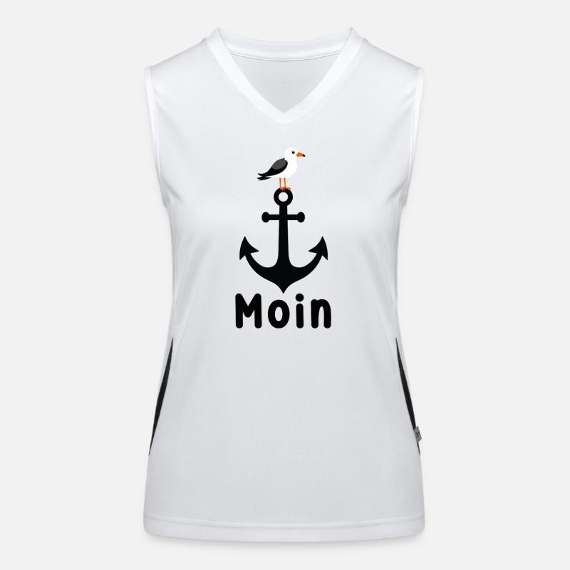 Anker Möwe Moin Funktionelles Kontrast-Tank Top für Frauen