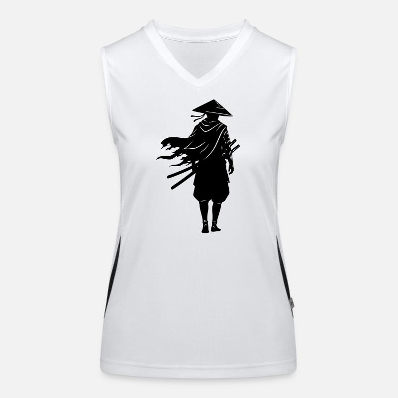 Chapeau de paille du Samouraï Guerrier de l’Ombre Débardeur respirant contrasté Femme