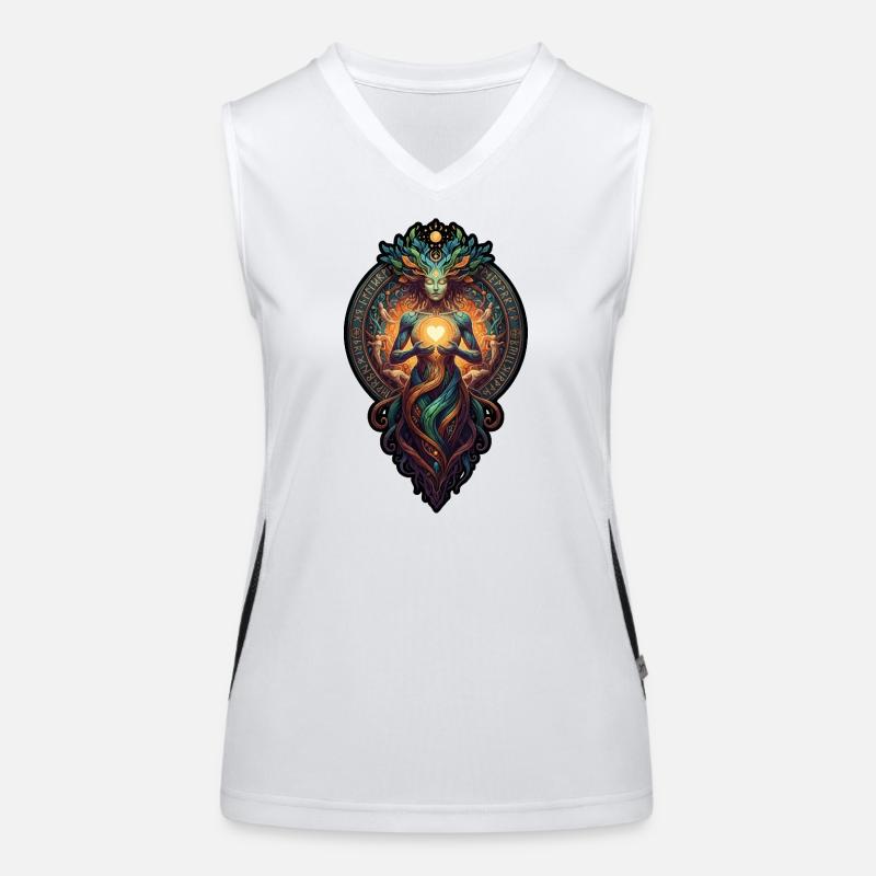 Leuchtendes Herz Funktionelles Kontrast-Tank Top für Frauen