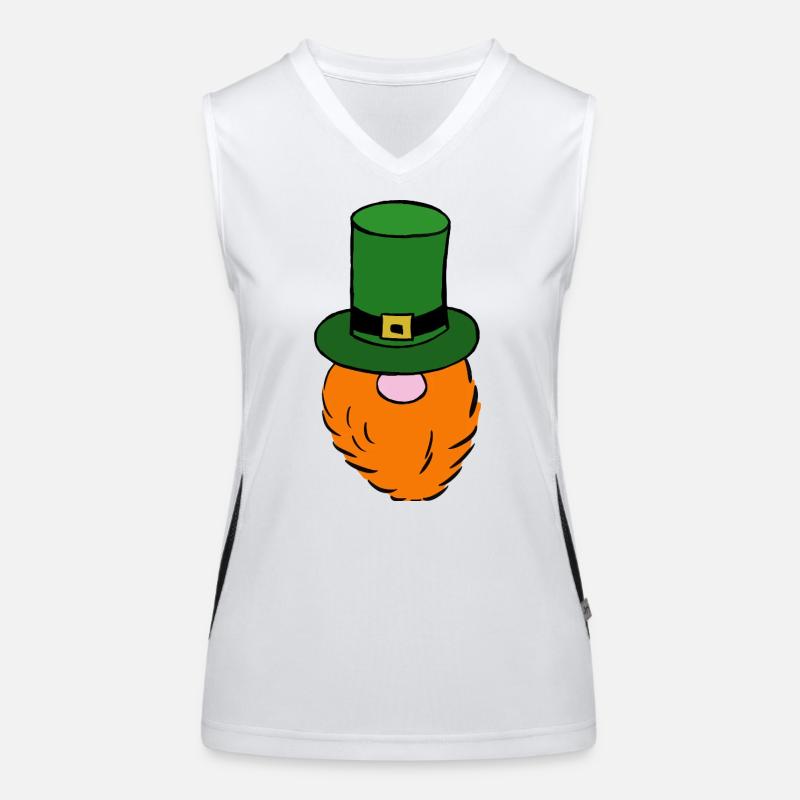 Chapeau de lutin vert Débardeur respirant contrasté Femme