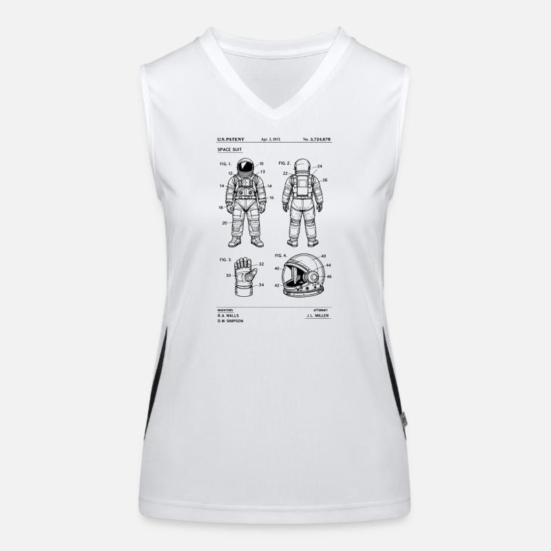 Plan de brevet de combinaison spatiale Débardeur respirant contrasté Femme