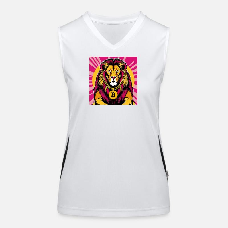 Krypto-Löwe Neon Pop Kunst Funktionelles Kontrast-Tank Top für Frauen