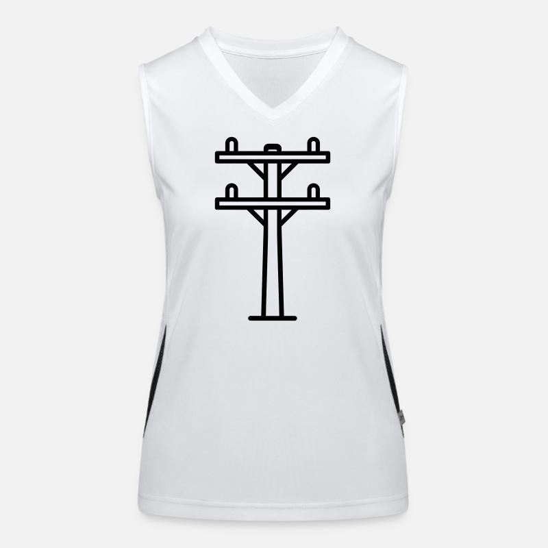 Strommast Funktionelles Kontrast-Tank Top für Frauen