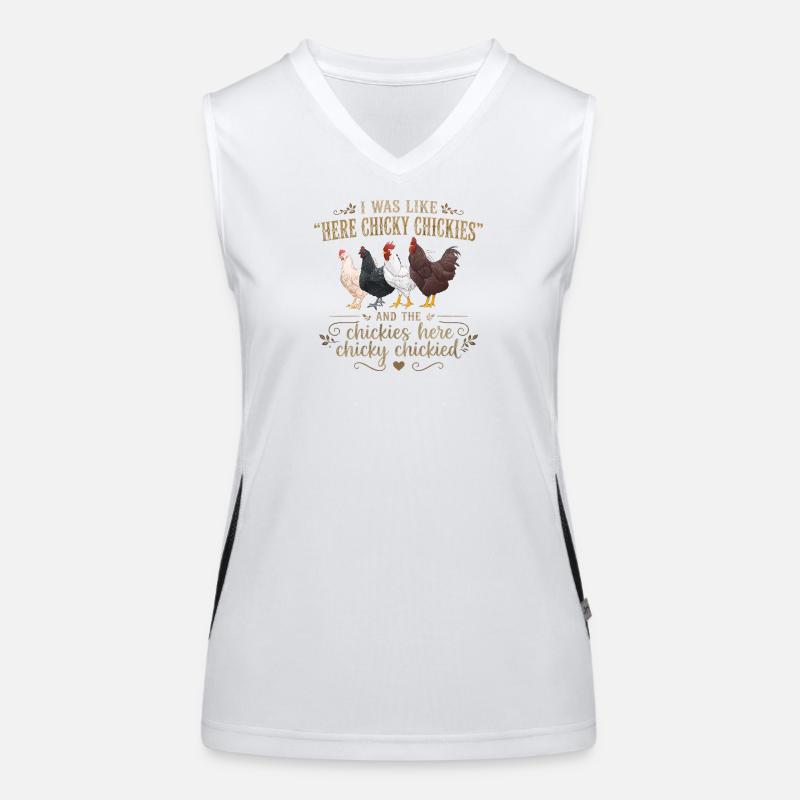 Hennenhumor Retro Groovy Farmer Geschenk Funktionelles Kontrast-Tank Top für Frauen