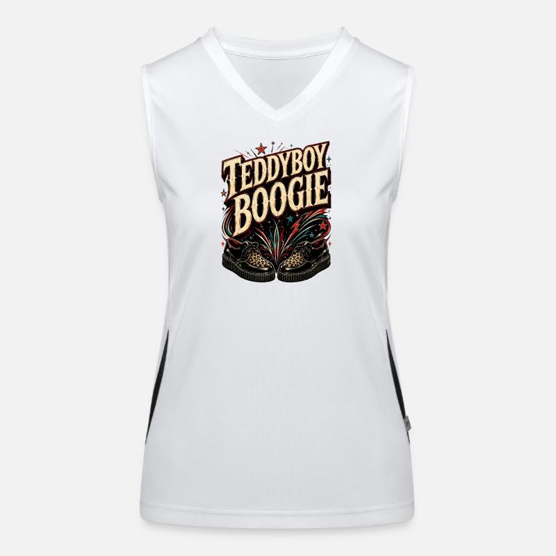 Teddyboy Boogie rock'n'roll Funktionelles Kontrast-Tank Top für Frauen