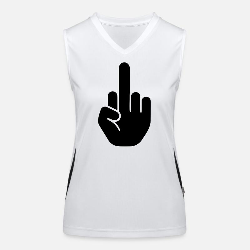 Middle finger Women's Functional Contrast Tank Top