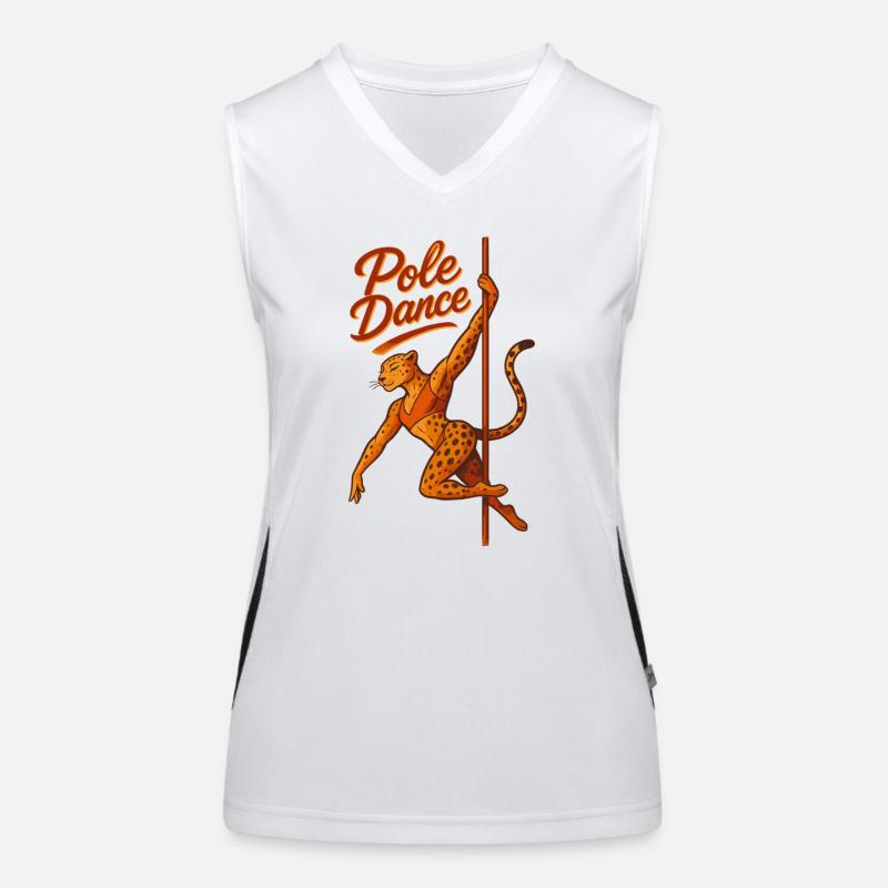 Pole Dance Leopard Pole Dancer Gift Women's Functional Contrast Tank Top