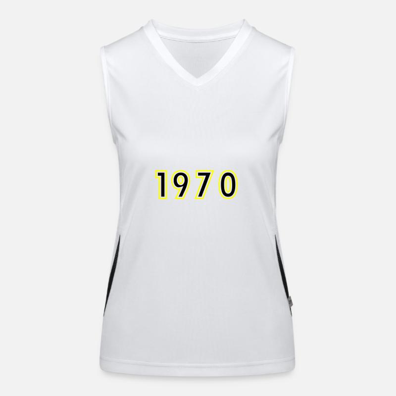 1970 Jahr Geburtstag Funktionelles Kontrast-Tank Top für Frauen
