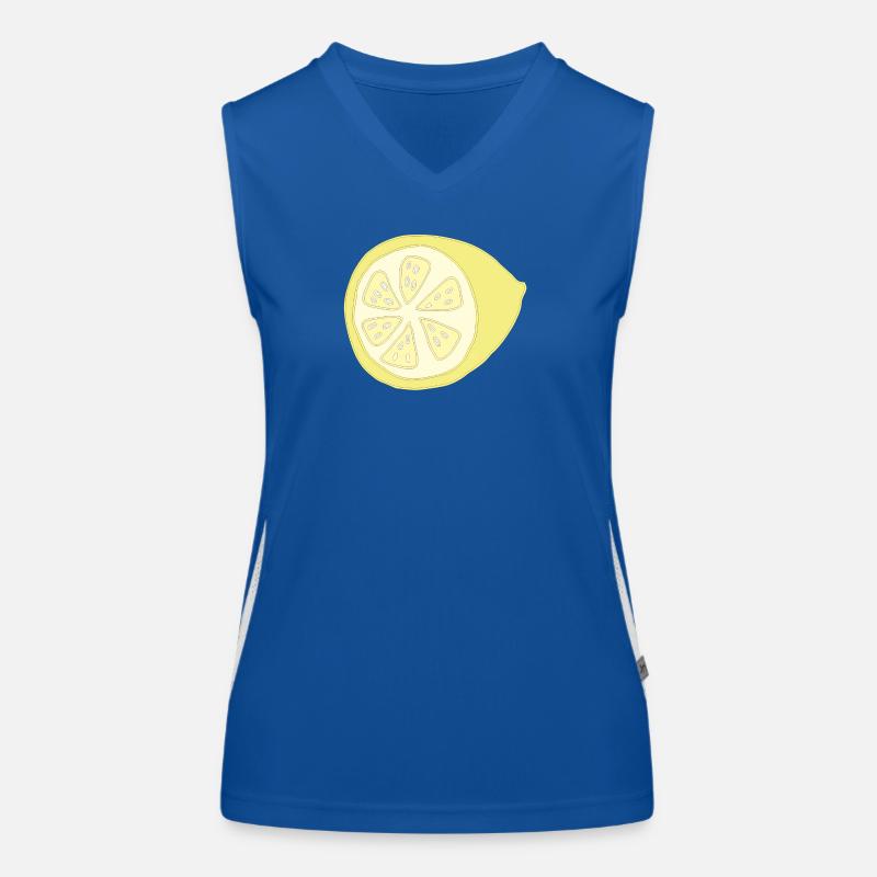 Lemon halved Women's Functional Contrast Tank Top