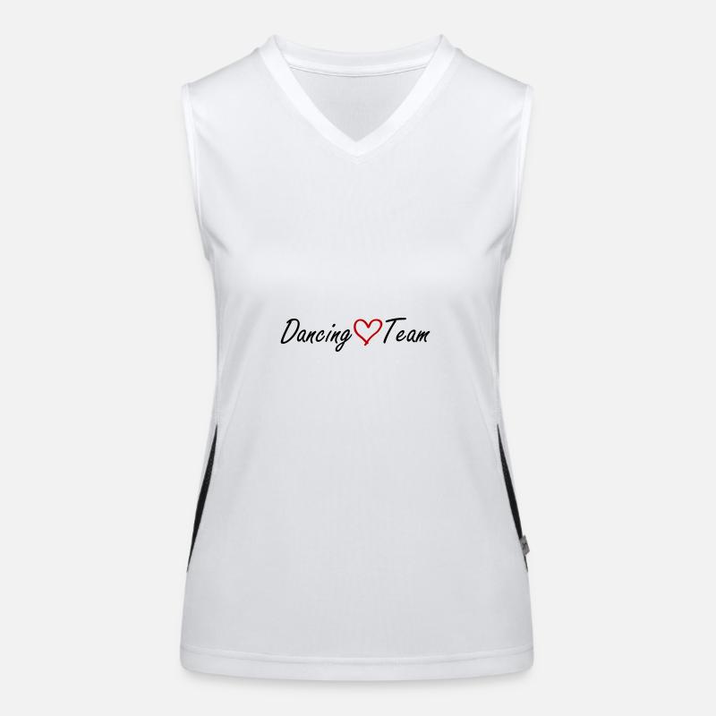 Dancing Team Herz Funktionelles Kontrast-Tank Top für Frauen