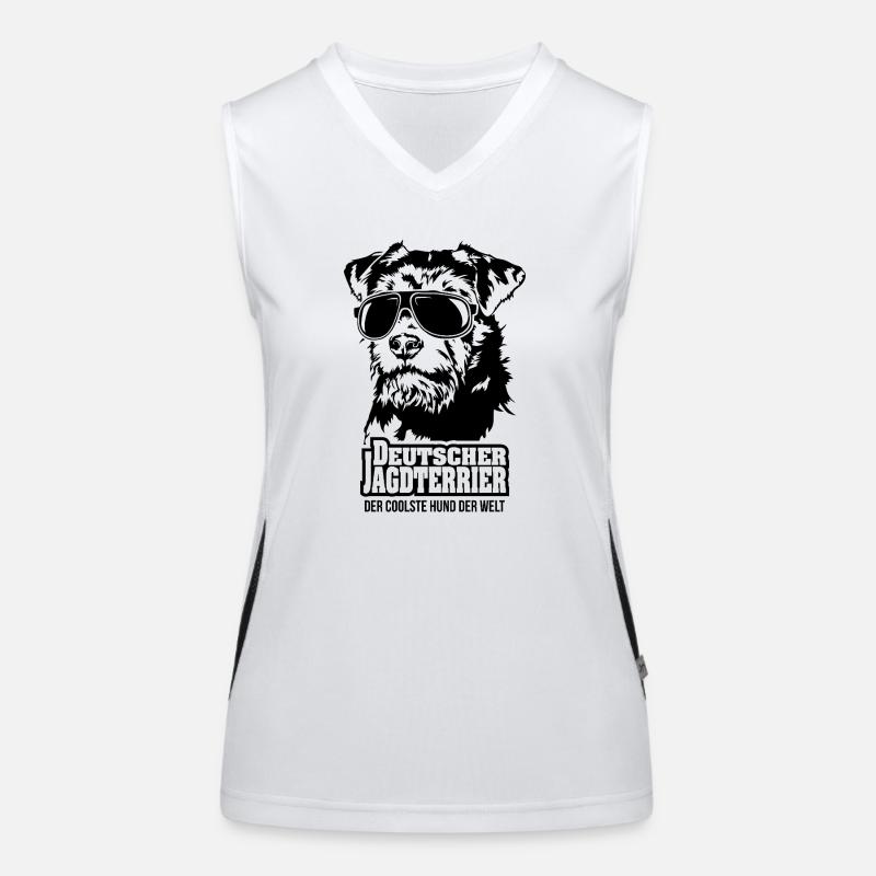 Deutscher Jagdterrier coolster Hund Hunde Wilsigns Funktionelles Kontrast-Tank Top für Frauen