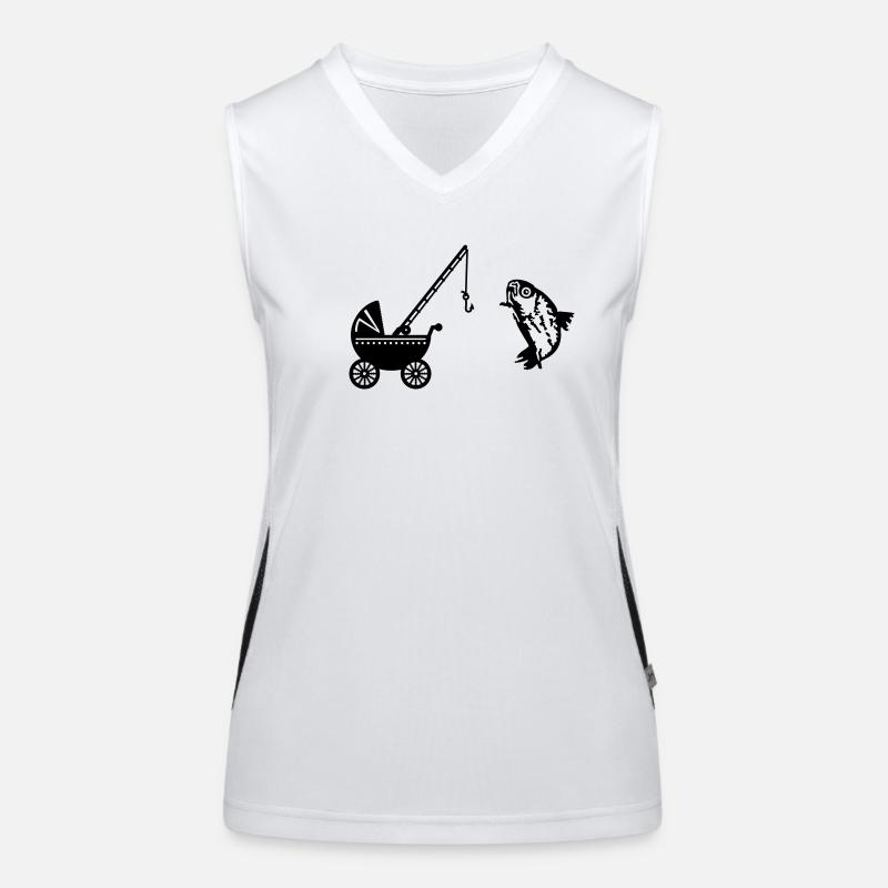 Forelle / Trout (1c) Funktionelles Kontrast-Tank Top für Frauen