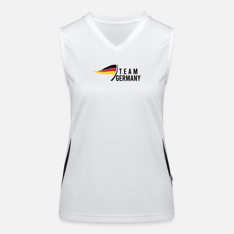 Team Germany Funktionelles Kontrast-Tank Top für Frauen