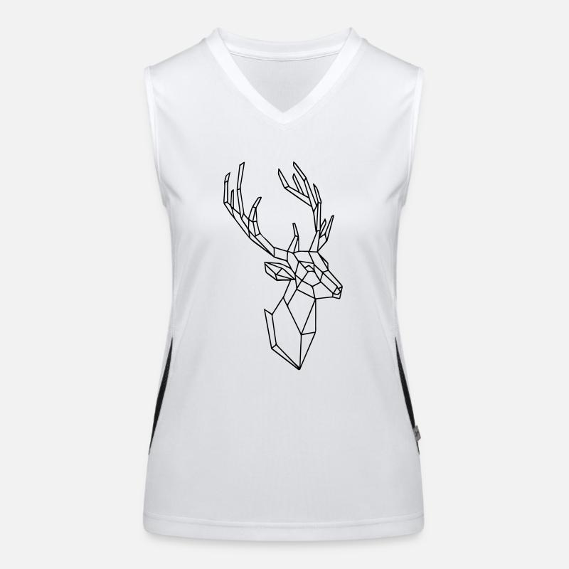 Hirsch Funktionelles Kontrast-Tank Top für Frauen