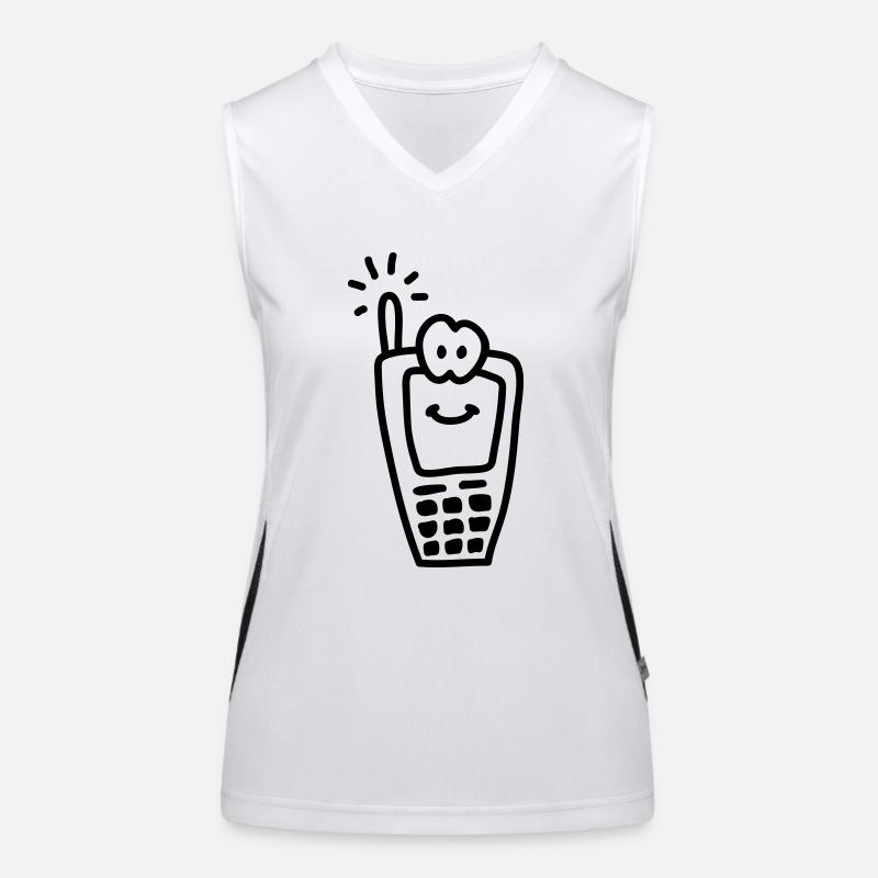 Merry mobile phone - Line Women's Functional Contrast Tank Top