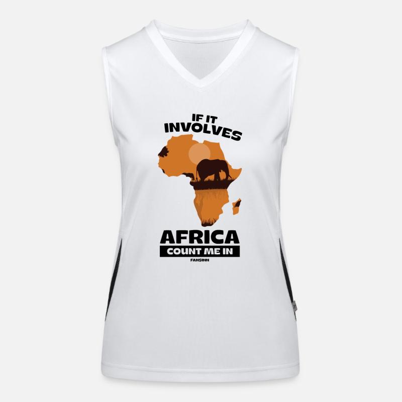 If It Involves Africa Count Me In Women's Functional Contrast Tank Top