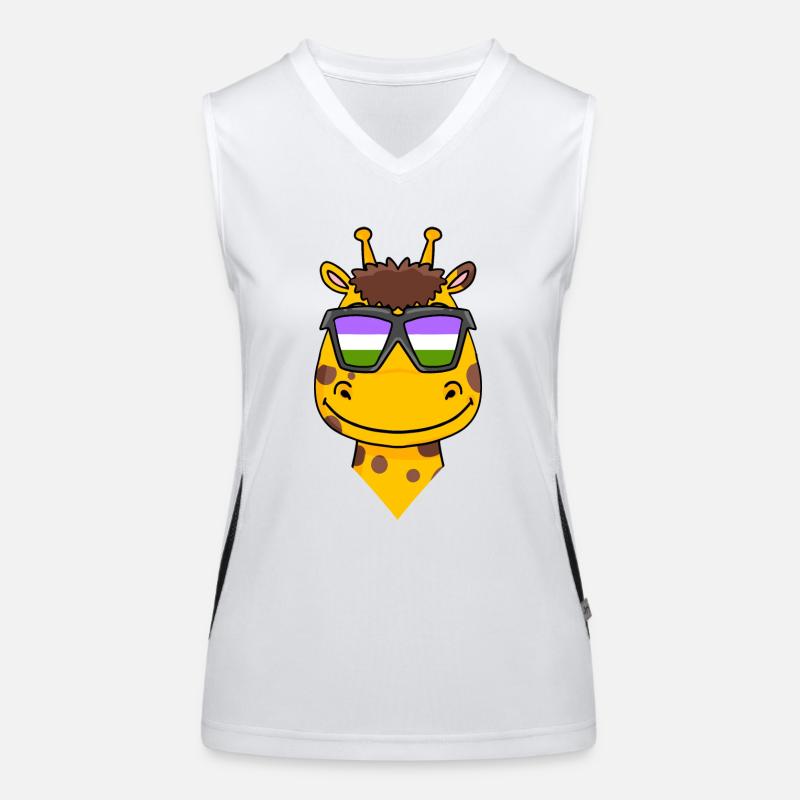 Girafe Genderqueer Débardeur respirant contrasté Femme