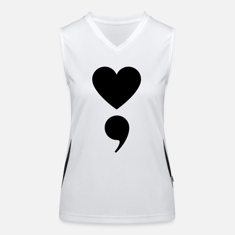 Semikolon Funktionelles Kontrast-Tank Top für Frauen