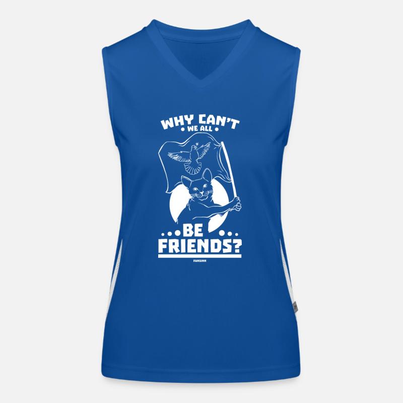 Frieden Katze Stubentiger Geschenk Funktionelles Kontrast-Tank Top für Frauen