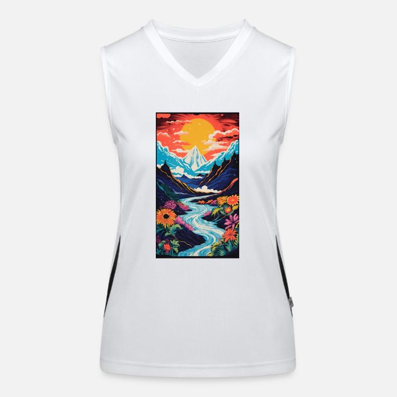 Nature effect Risographie Women's Functional Contrast Tank Top