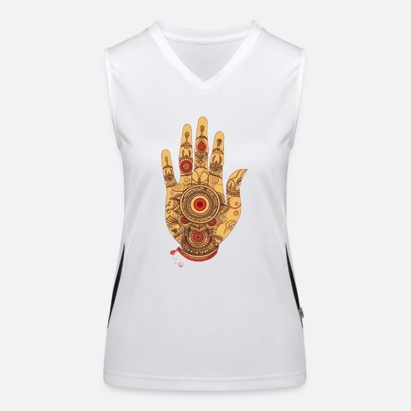 Hand of Fatima 3 Small Women's Functional Contrast Tank Top