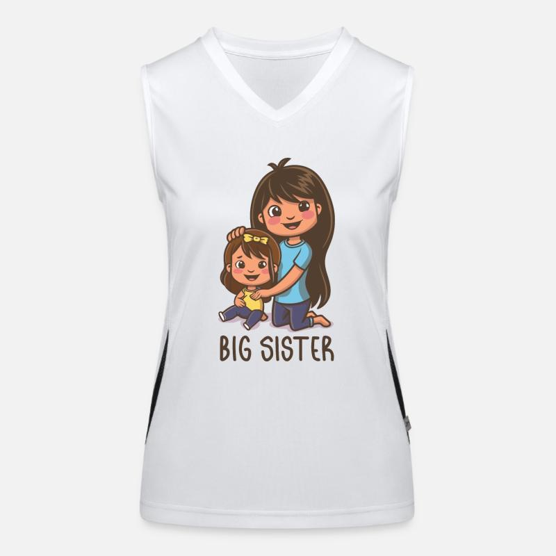 große Schwester Funktionelles Kontrast-Tank Top für Frauen