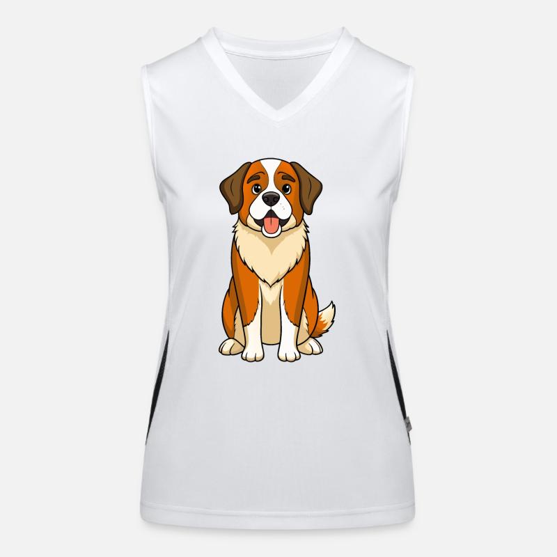 Gentle Expression Saint Bernard Women's Functional Contrast Tank Top