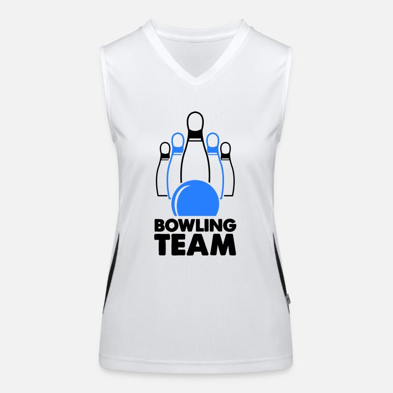bowling team Funktionelles Kontrast-Tank Top für Frauen