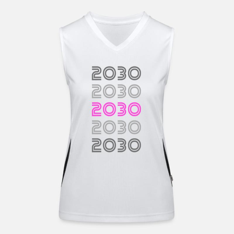 Retro 2030 Funktionelles Kontrast-Tank Top für Frauen