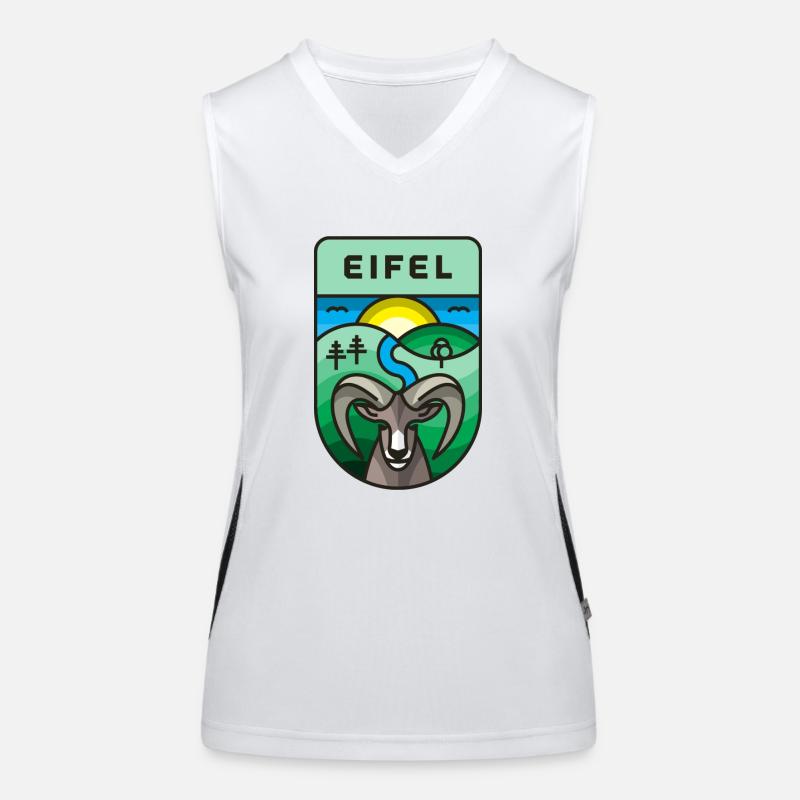 Eifel Patch Funktionelles Kontrast-Tank Top für Frauen