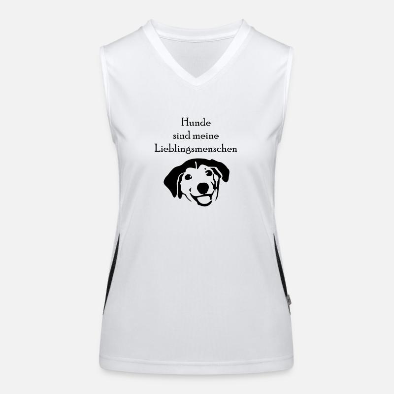 Hund Spruch Funktionelles Kontrast-Tank Top für Frauen