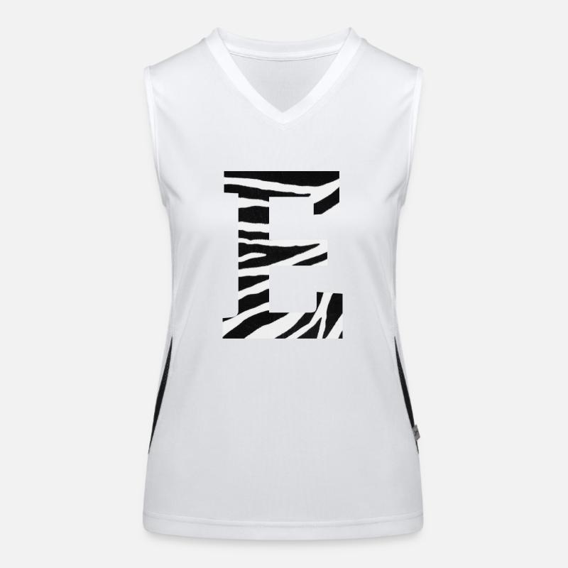 Buchstabe e zebra Funktionelles Kontrast-Tank Top für Frauen