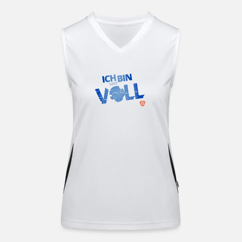 Ich bin wertVOLL Funktionelles Kontrast-Tank Top für Frauen