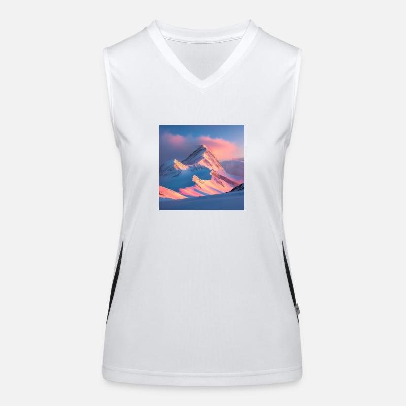 Mountain Range Funktionelles Kontrast-Tank Top für Frauen