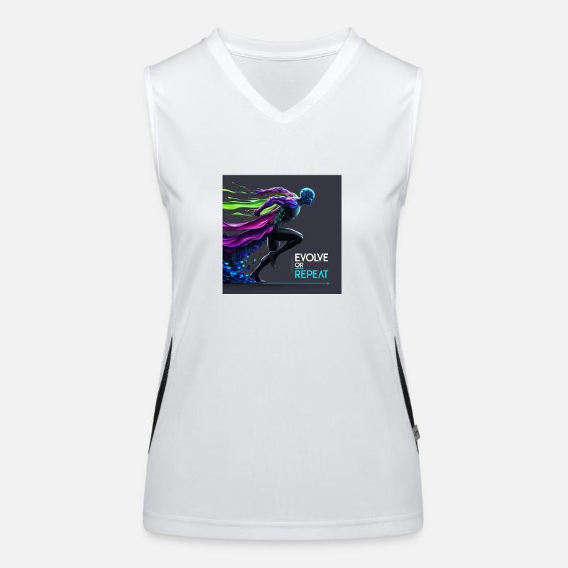 Evolve or Repeat Funktionelles Kontrast-Tank Top für Frauen