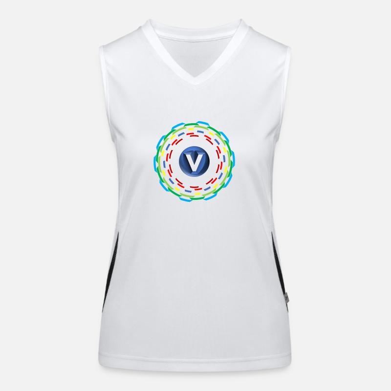 Kreise V Funktionelles Kontrast-Tank Top für Frauen