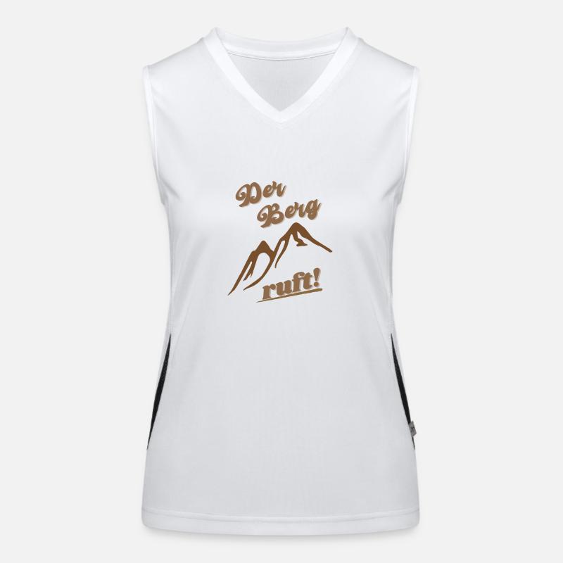 Der Berg ruft! lustiger Spruch Klettern Wanderer Funktionelles Kontrast-Tank Top für Frauen