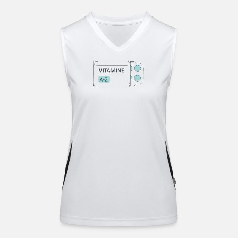 Paquet de comprimés de pilules médicamenteuses Débardeur respirant contrasté Femme