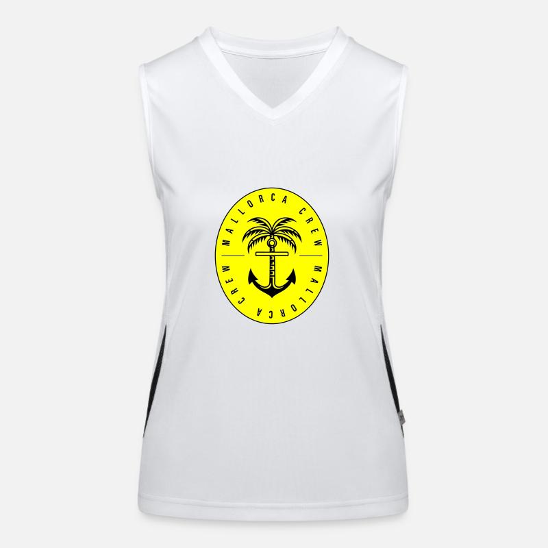 Mallorca Crew Anker Palme Funktionelles Kontrast-Tank Top für Frauen