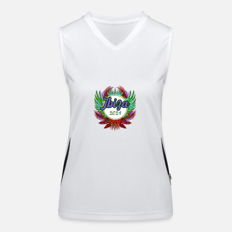 Ibiza 2024 Team Funktionelles Kontrast-Tank Top für Frauen