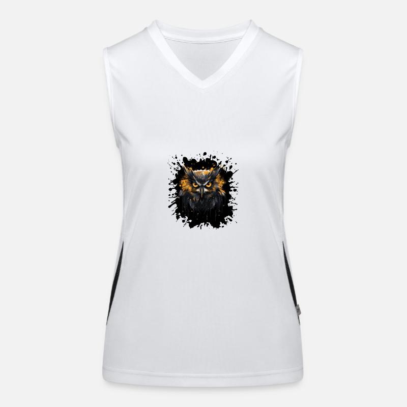 Eule Tier Funktionelles Kontrast-Tank Top für Frauen